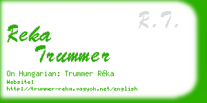 reka trummer business card